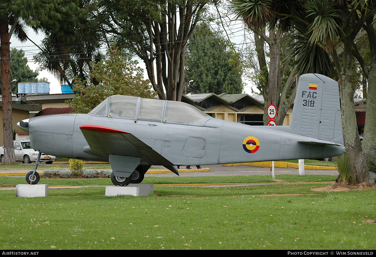 Aircraft Photo of FAC318 | Beech T-34B Mentor | Colombia - Air Force | AirHistory.net #665984