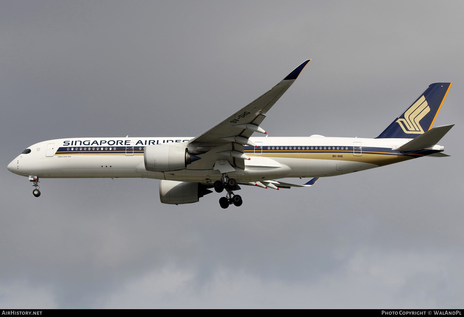 Aircraft Photo of 9V-SHG | Airbus A350-941 | Singapore Airlines | AirHistory.net #666259