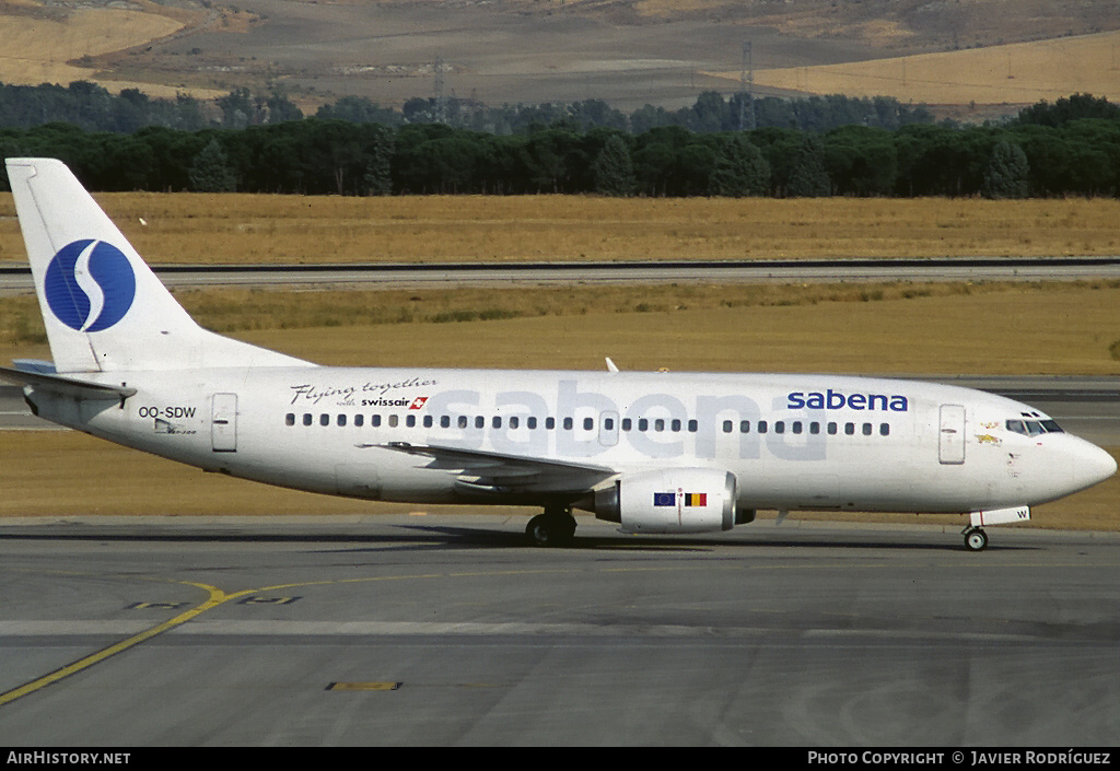 Aircraft Photo of OO-SDW | Boeing 737-329 | Sabena | AirHistory.net #666261