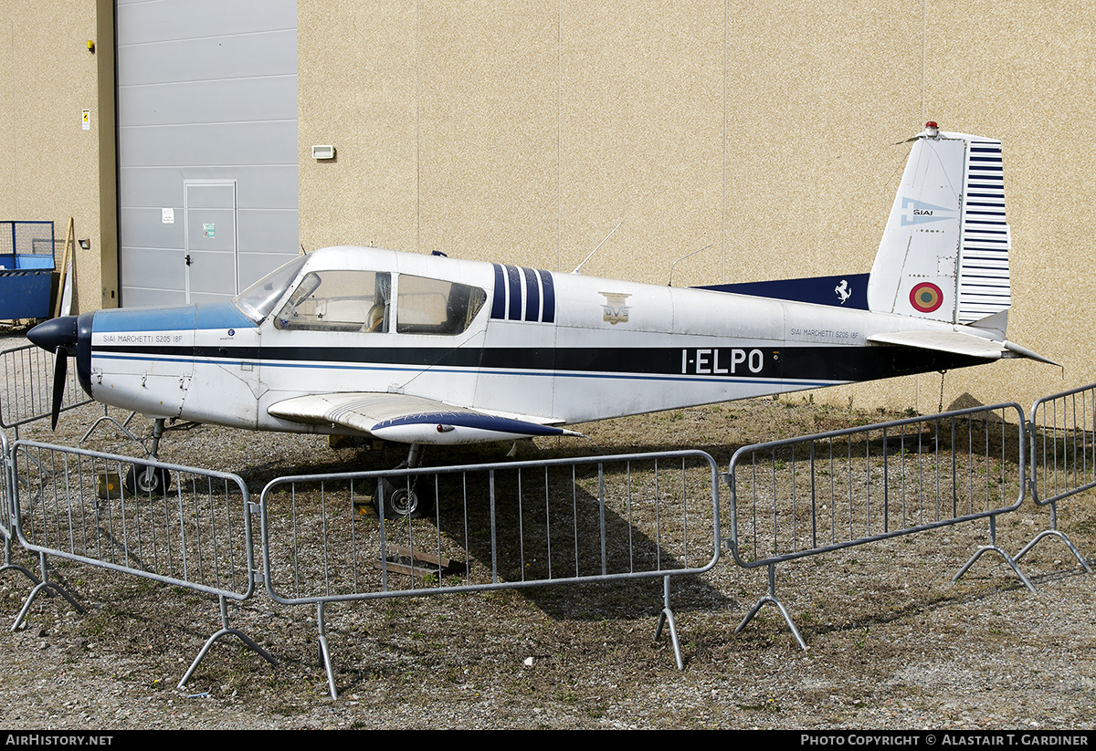 Aircraft Photo of I-ELPO | SIAI-Marchetti S-205-18F | Aero Club Vergiate | AirHistory.net #666278