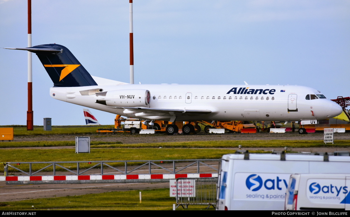 Aircraft Photo of VH-NUV | Fokker 70 (F28-0070) | Alliance Airlines | AirHistory.net #666311