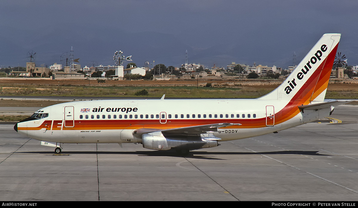 Aircraft Photo of G-DDDV | Boeing 737-2S3/Adv | Air Europe | AirHistory.net #666340