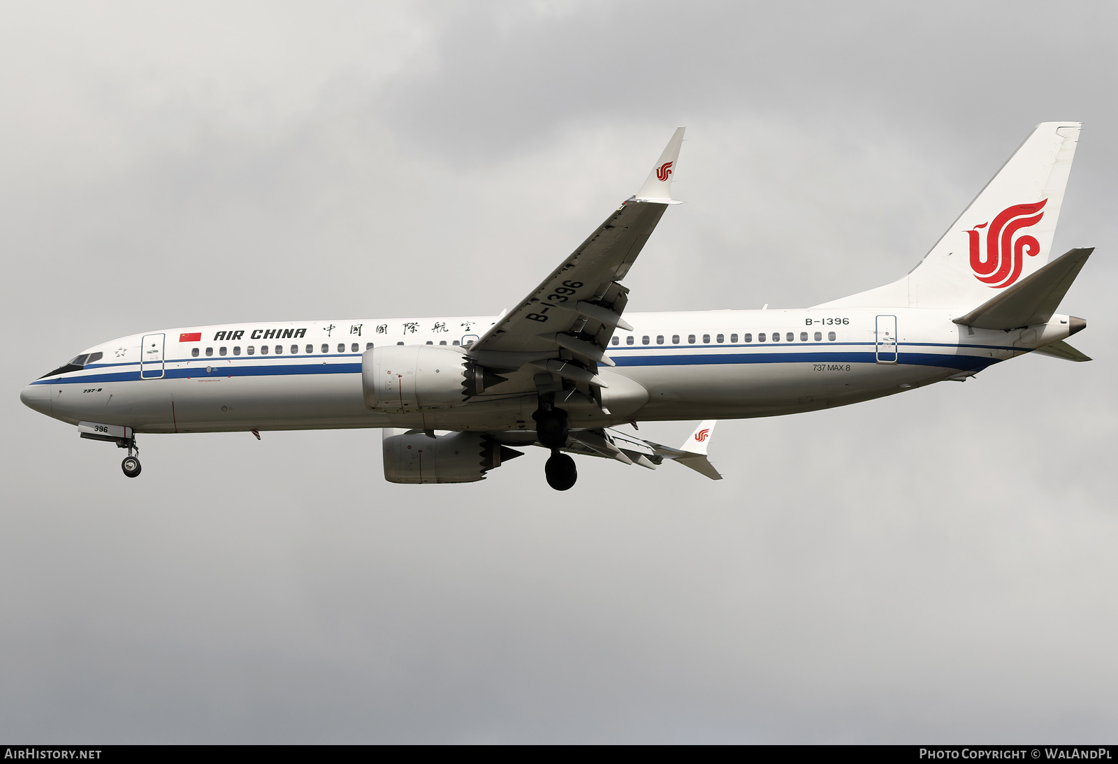 Aircraft Photo of B-1396 | Boeing 737-8 Max 8 | Air China | AirHistory.net #666452