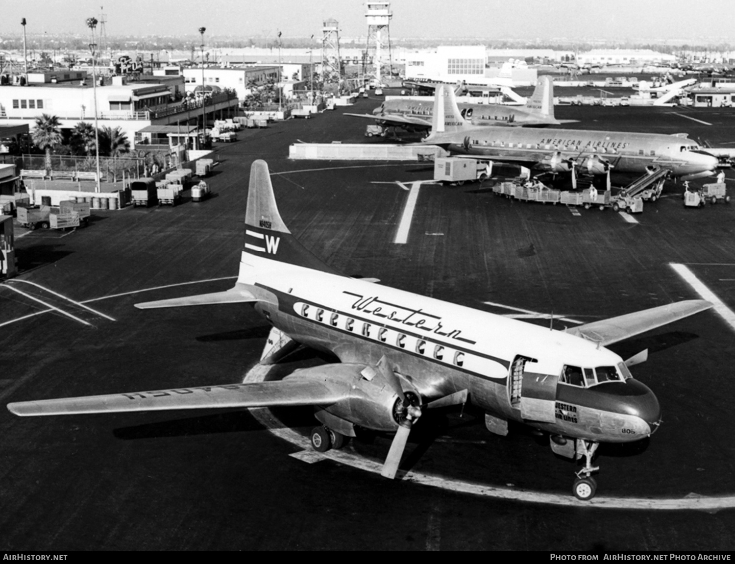 Aircraft Photo of N8405H | Convair 240-1 | Western Air Lines | AirHistory.net #666480