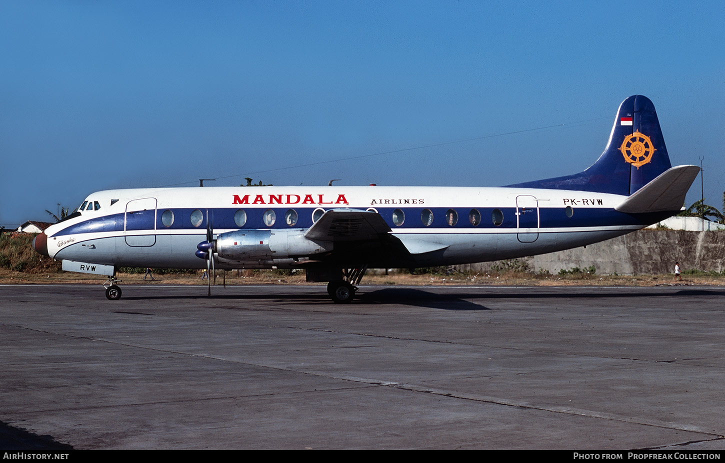 Aircraft Photo of PK-RVW | Vickers 812 Viscount | Mandala Airlines | AirHistory.net #666481