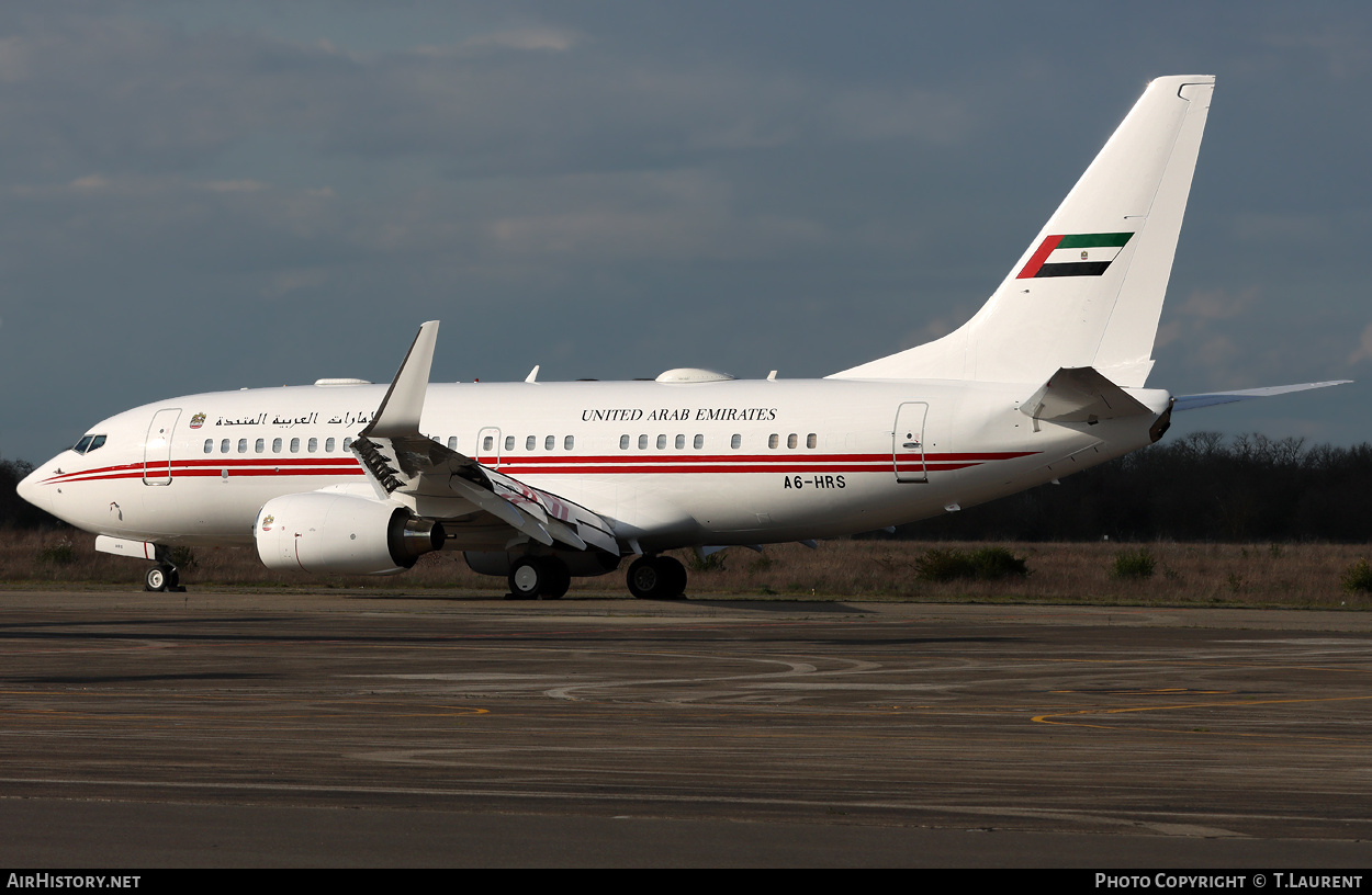 Aircraft Photo of A6-HRS | Boeing 737-7EO BBJ | United Arab Emirates Government | AirHistory.net #666587