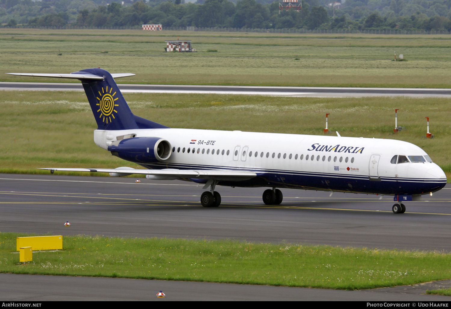 Aircraft Photo of 9A-BTE | Fokker 100 (F28-0100) | SunAdria Airlines | AirHistory.net #666626