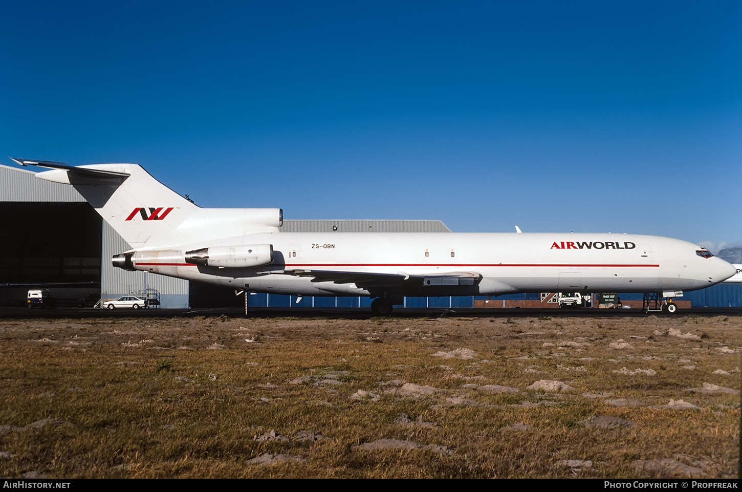 Aircraft Photo of ZS-OBN | Boeing 727-232/Adv(F) | AirWorld | AirHistory.net #666865