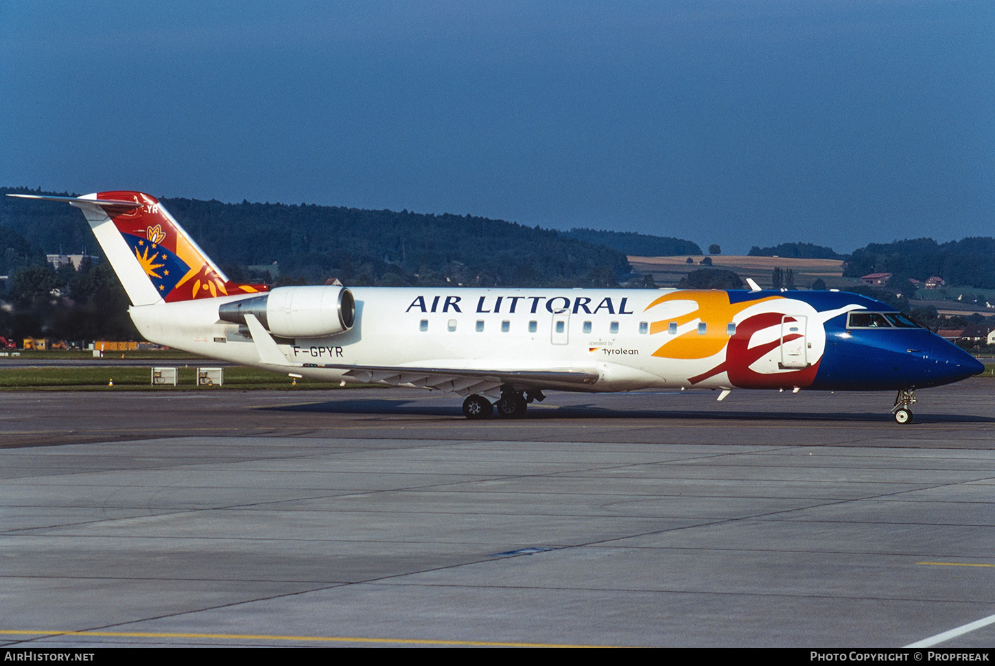 Aircraft Photo of F-GPYR | Bombardier CRJ-100ER (CL-600-2B19) | Air Littoral | AirHistory.net #667260