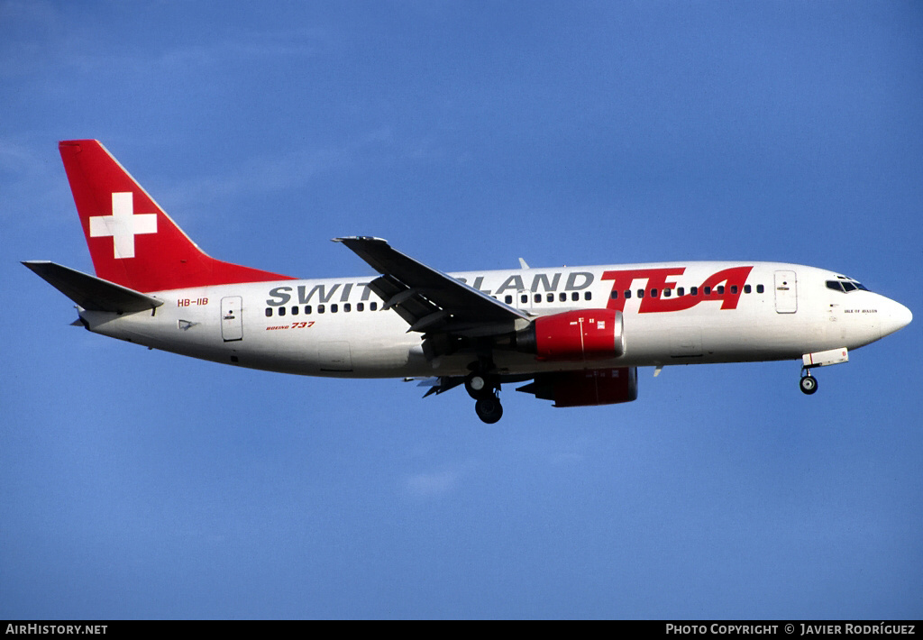 Aircraft Photo of HB-IIB | Boeing 737-3M8 | TEA Switzerland - Trans European Airways | AirHistory.net #667493