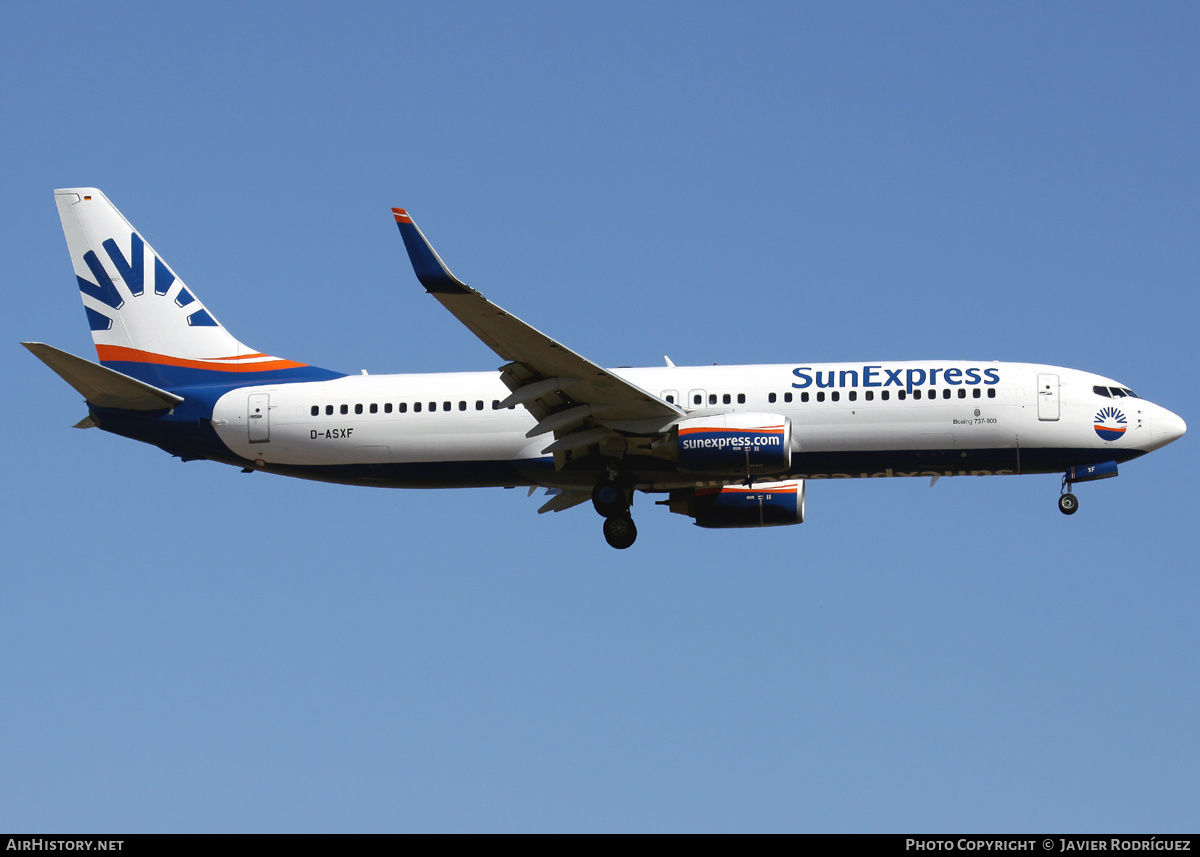 Aircraft Photo of D-ASXF | Boeing 737-8AS | SunExpress | AirHistory.net #667501