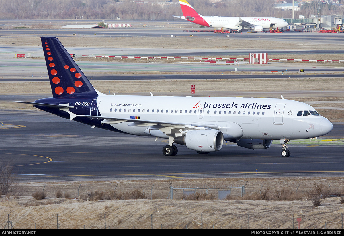 Aircraft Photo of OO-SSD | Airbus A319-112 | Brussels Airlines | AirHistory.net #667544