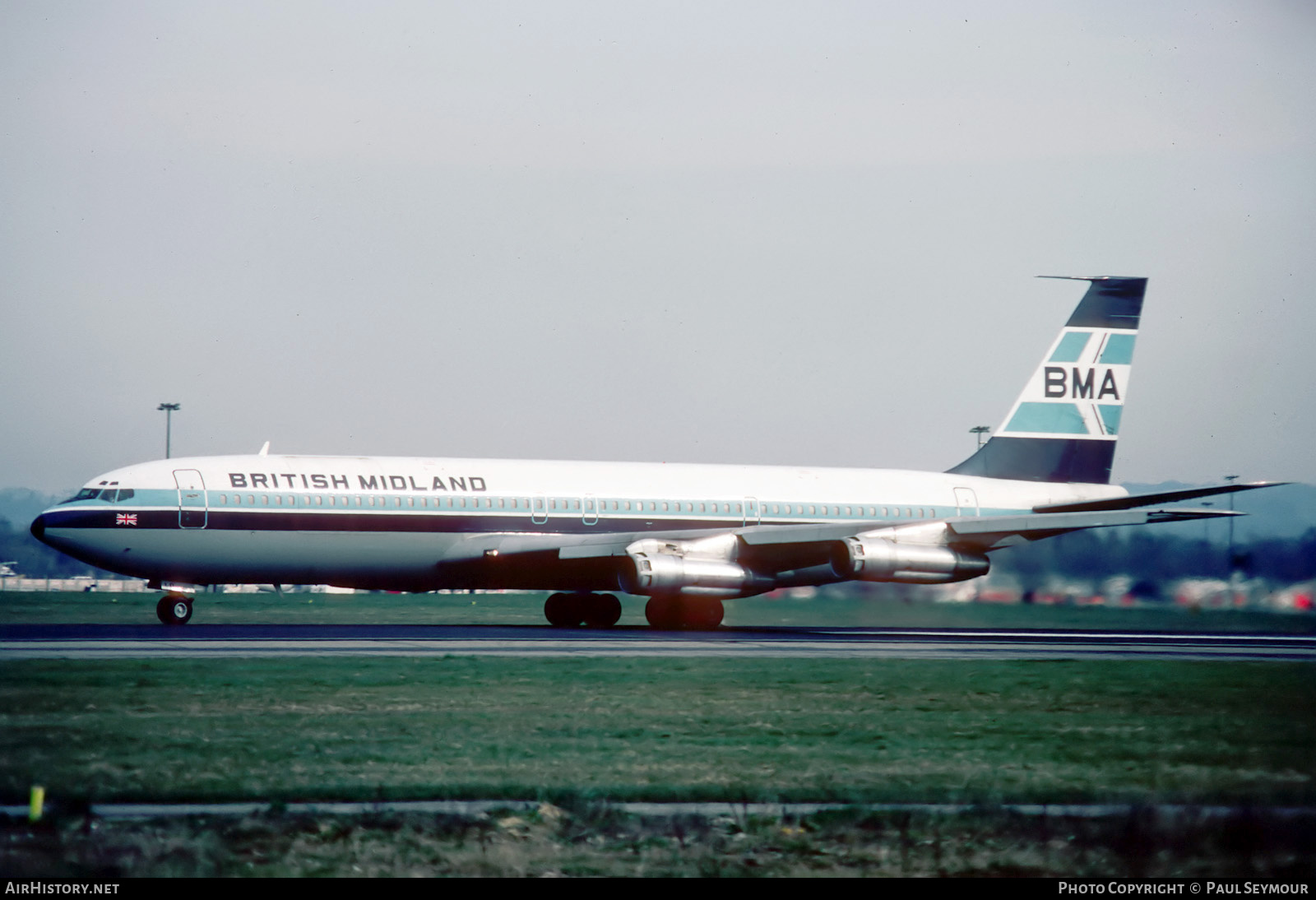 Aircraft Photo of G-BFLD | Boeing 707-338C | British Midland Airways - BMA | AirHistory.net #667658