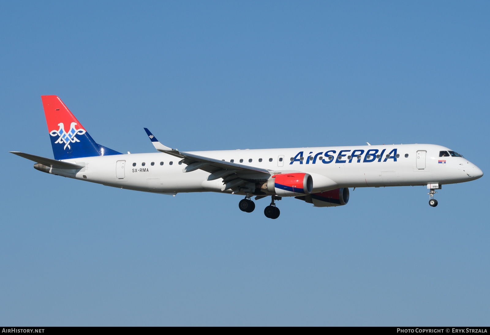 Aircraft Photo of SX-RMA | Embraer 195AR (ERJ-190-200IGW) | Air Serbia | AirHistory.net #667669