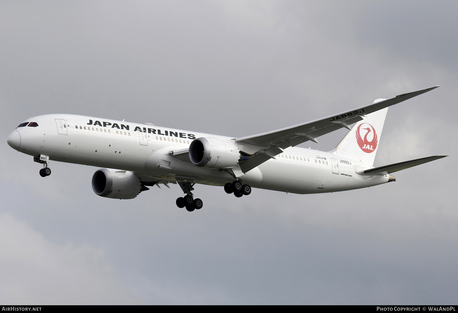 Aircraft Photo of JA882J | Boeing 787-9 Dreamliner | Japan Airlines - JAL | AirHistory.net #667698