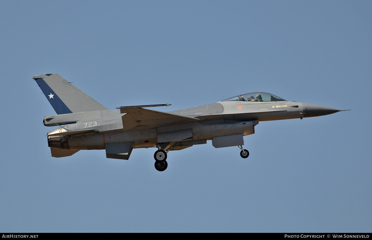 Aircraft Photo of 723 | General Dynamics F-16AM Fighting Falcon | Chile - Air Force | AirHistory.net #667943
