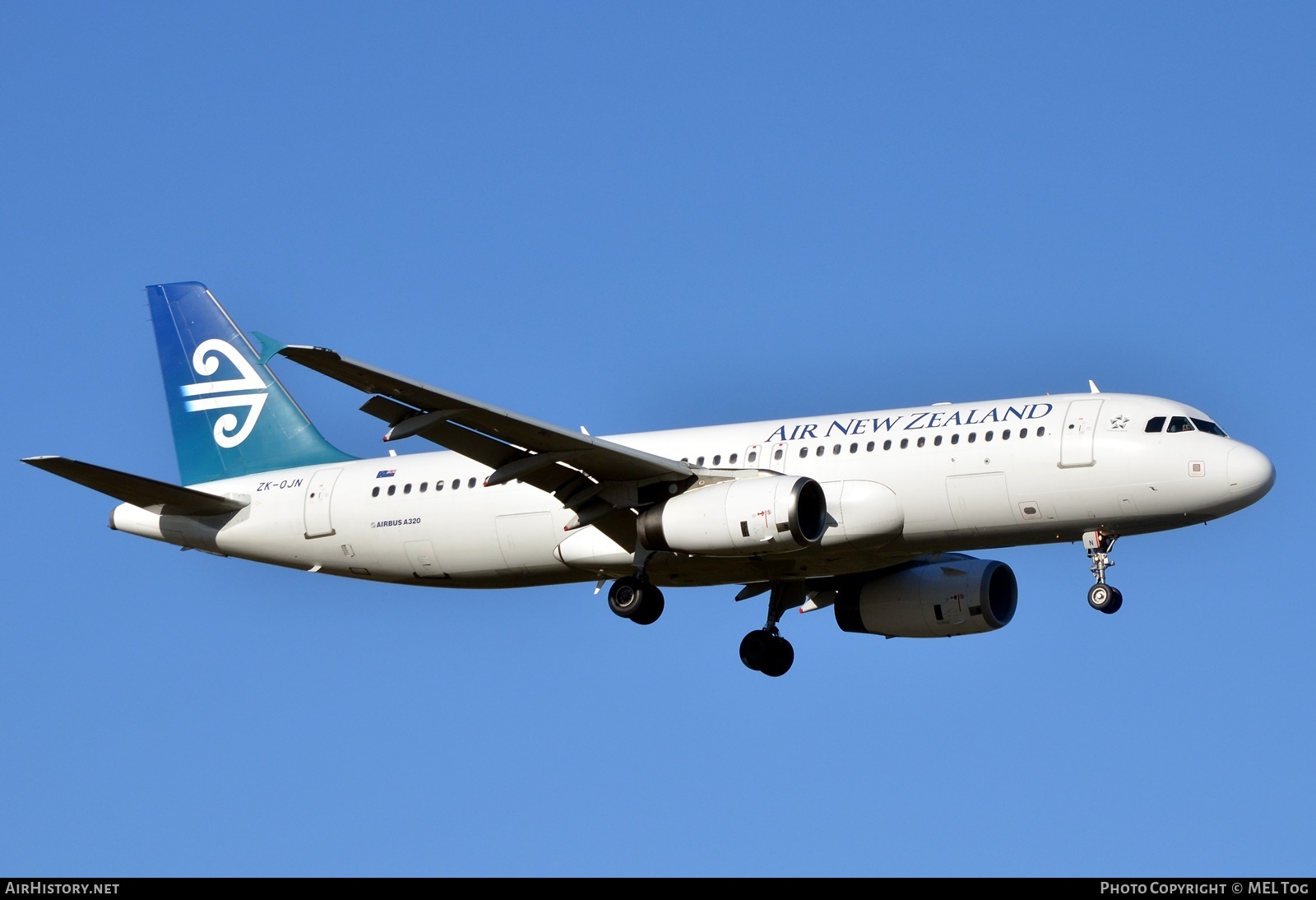 Aircraft Photo of ZK-OJN | Airbus A320-232 | Air New Zealand | AirHistory.net #668051