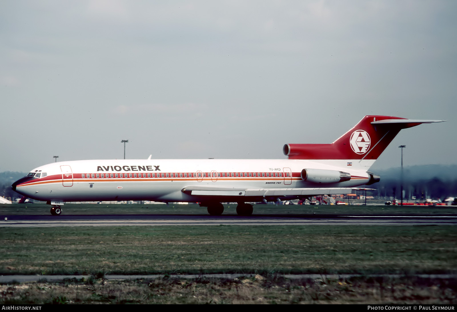 Aircraft Photo of YU-AKD | Boeing 727-2L8/Adv | Aviogenex | AirHistory.net #668128