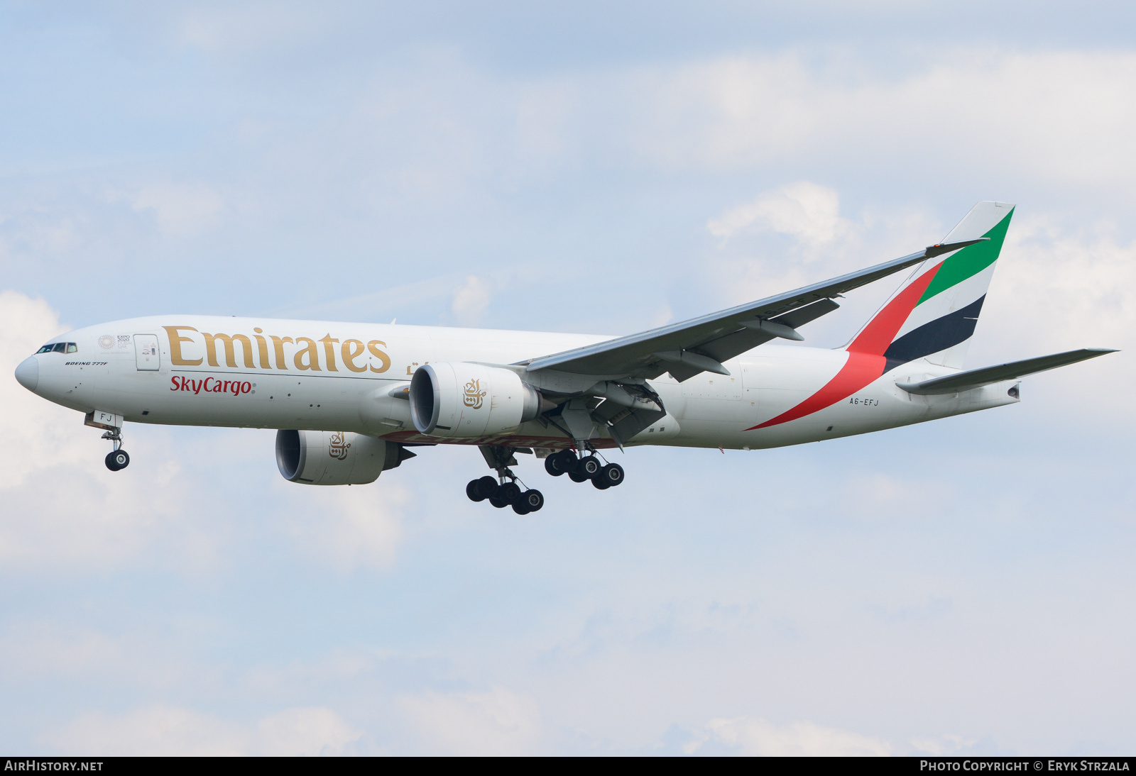 Aircraft Photo of A6-EFJ | Boeing 777-F1H | Emirates SkyCargo | AirHistory.net #668209