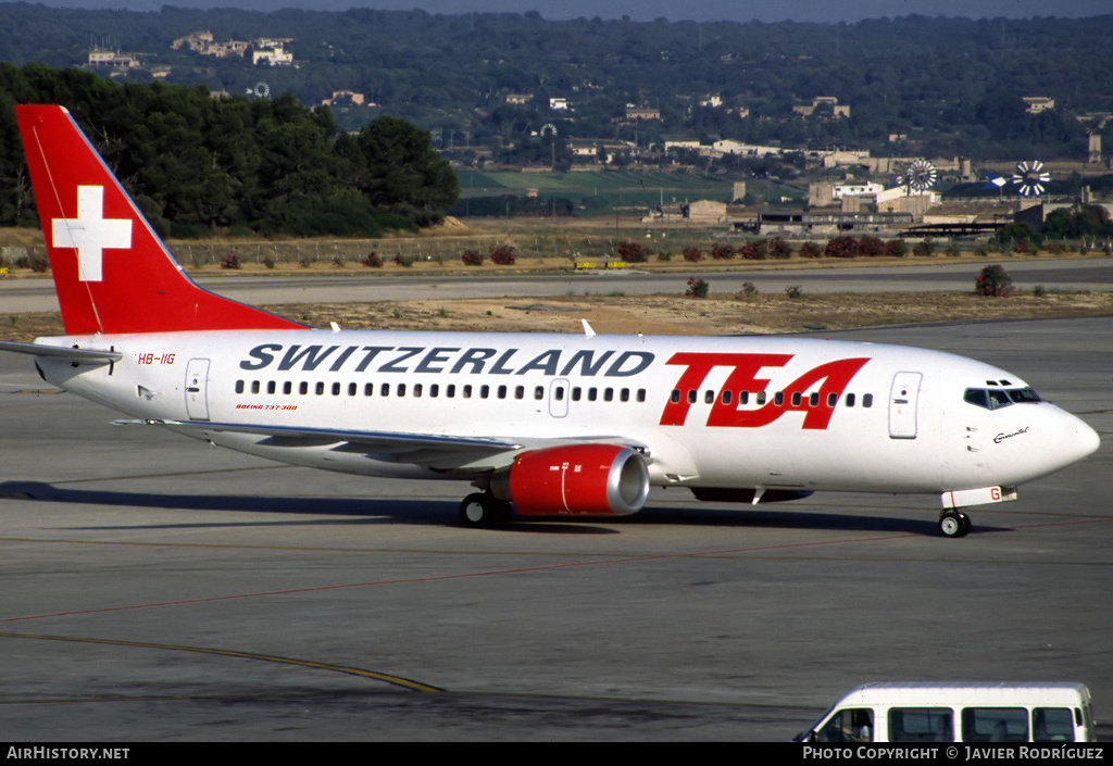Aircraft Photo of HB-IIG | Boeing 737-3Q8 | TEA Switzerland - Trans European Airways | AirHistory.net #668224