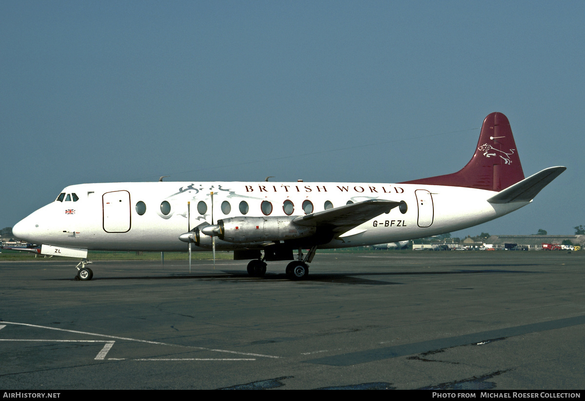 Aircraft Photo of G-BFZL | Vickers 836 Viscount | British World Airlines | AirHistory.net #668303