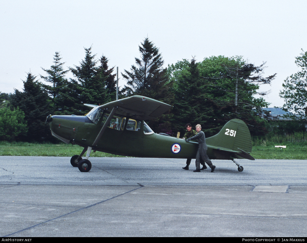 Aircraft Photo of 251 | Cessna O-1A Bird Dog | Norway - Air Force | AirHistory.net #668405