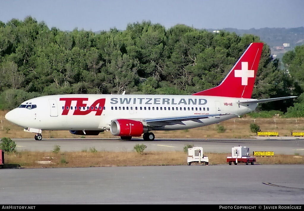 Aircraft Photo of HB-IIE | Boeing 737-3Q8 | TEA Switzerland - Trans European Airways | AirHistory.net #668496