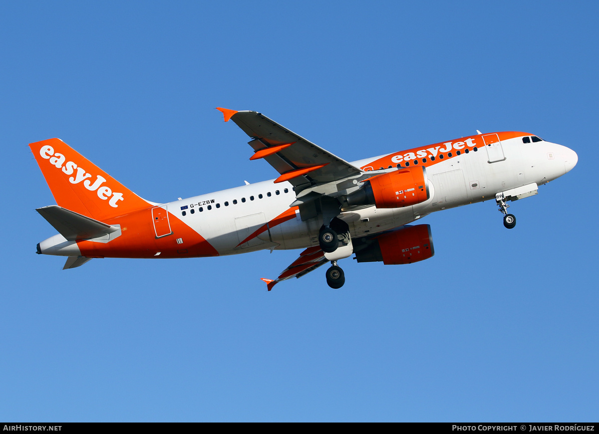 Aircraft Photo of G-EZBW | Airbus A319-111 | EasyJet | AirHistory.net #668517