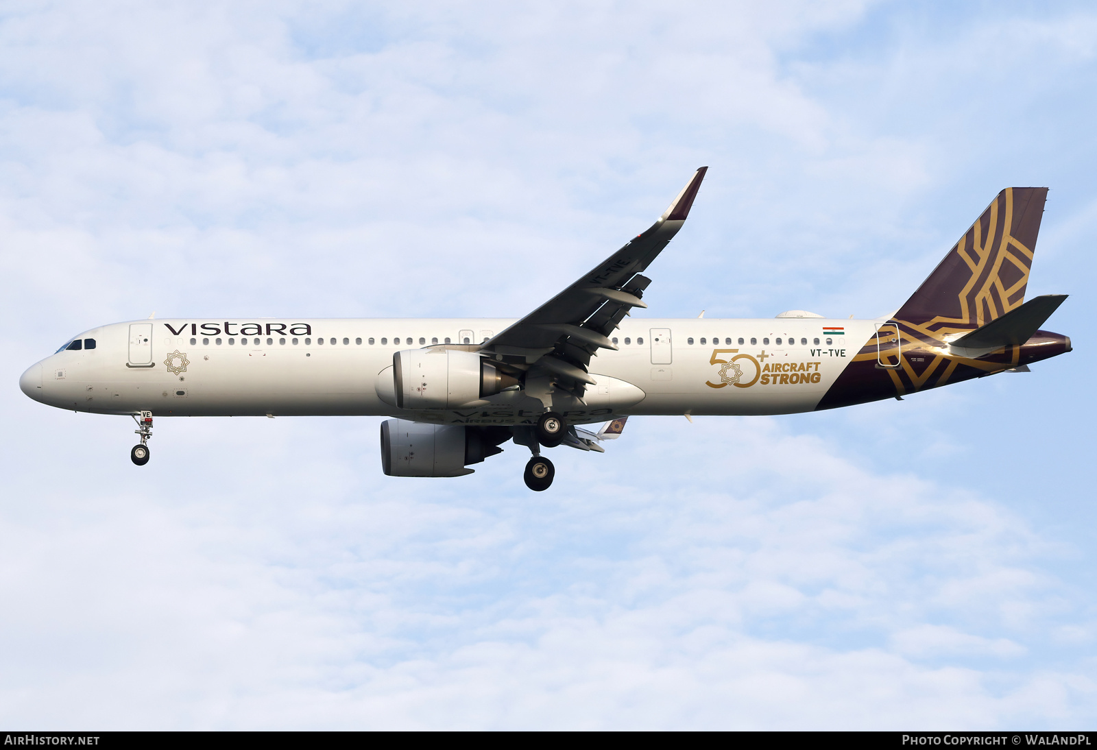 Aircraft Photo of VT-TVE | Airbus A321-251NX | Vistara | AirHistory.net #668545