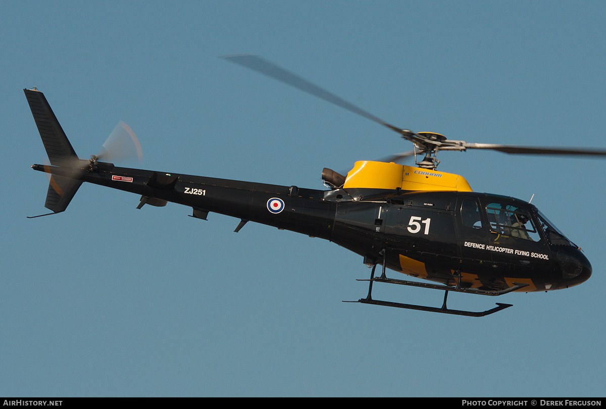 Aircraft Photo of ZJ251 | Eurocopter AS-350BB Squirrel HT1 | UK - Air Force | AirHistory.net #668552