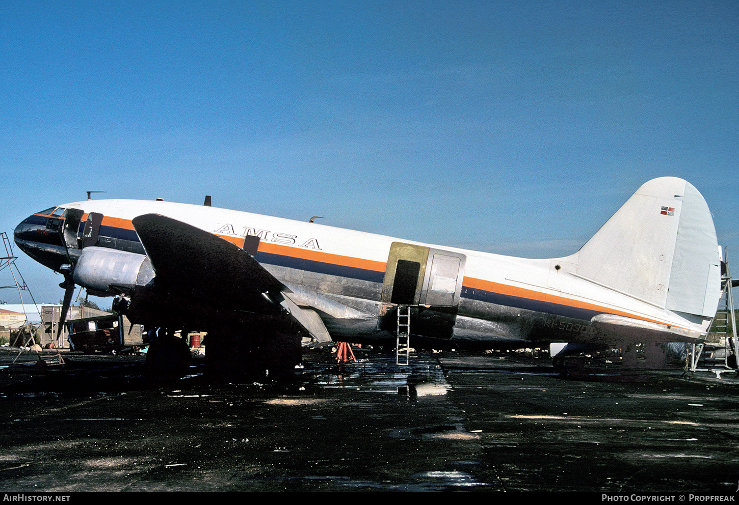 Aircraft Photo of HI-503CT | Curtiss C-46D Commando | AMSA - Aerolíneas Mundo | AirHistory.net #668705