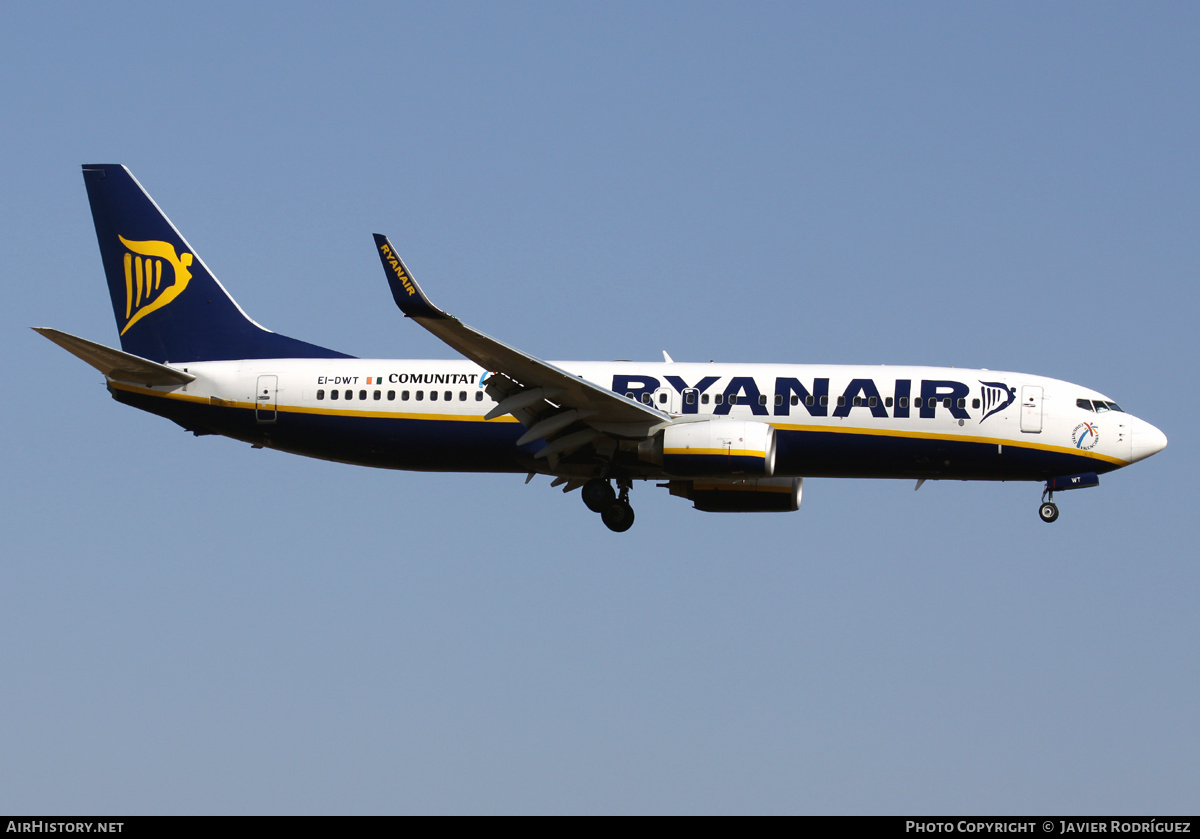 Aircraft Photo of EI-DWT | Boeing 737-8AS | Ryanair | AirHistory.net #668780