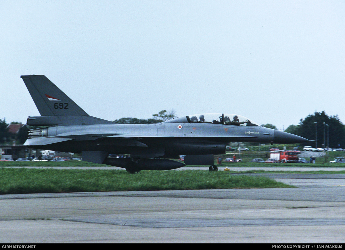 Aircraft Photo of 692 | General Dynamics F-16B Fighting Falcon | Norway - Air Force | AirHistory.net #668846