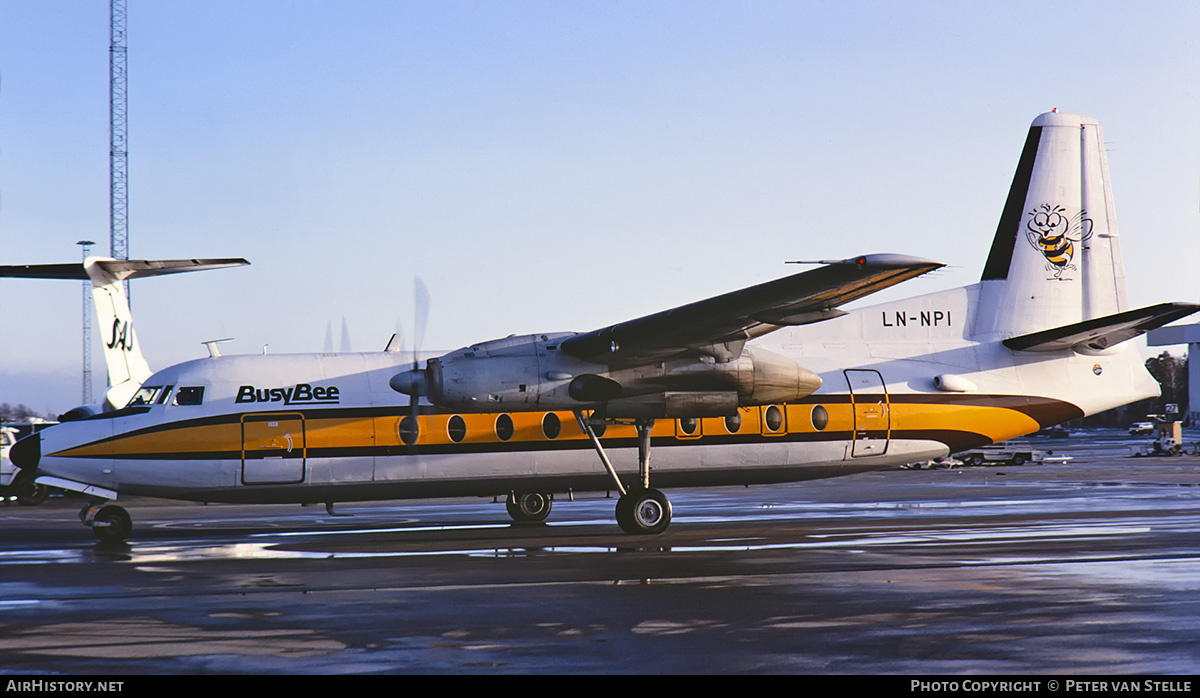Aircraft Photo of LN-NPI | Fokker F27-100 Friendship | Busy Bee of Norway | AirHistory.net #669180