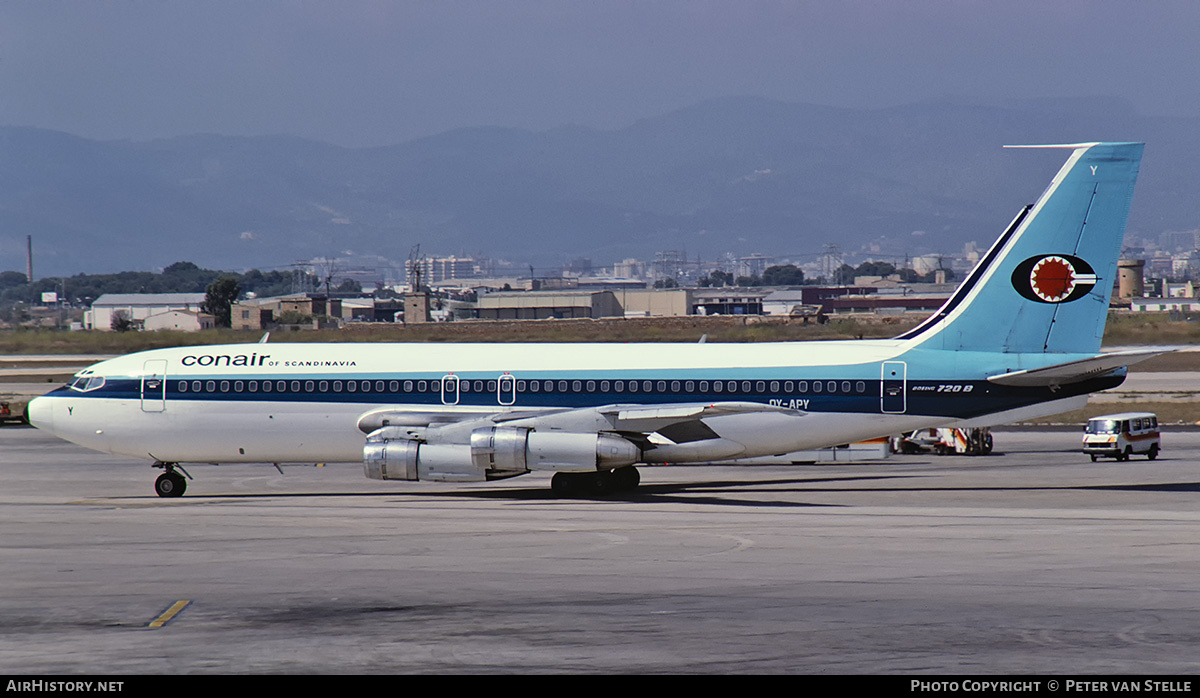 Aircraft Photo of OY-APY | Boeing 720-051B | Conair of Scandinavia | AirHistory.net #669226