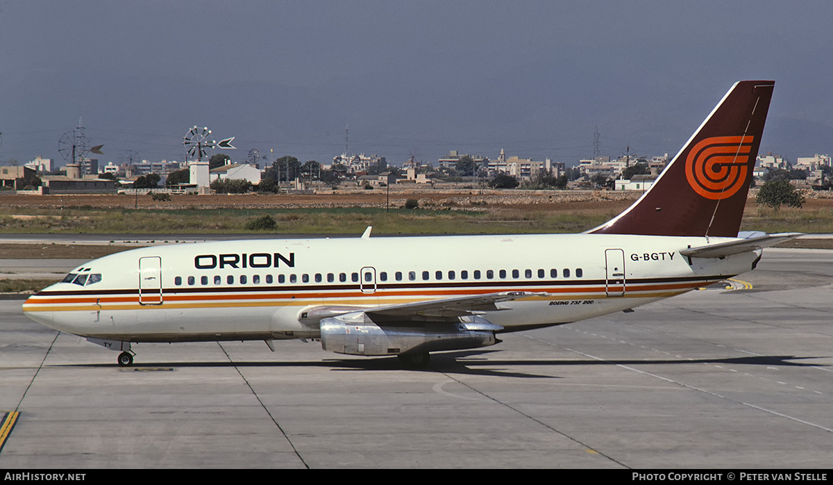 Aircraft Photo of G-BGTY | Boeing 737-2Q8/Adv | Orion Airways | AirHistory.net #669334