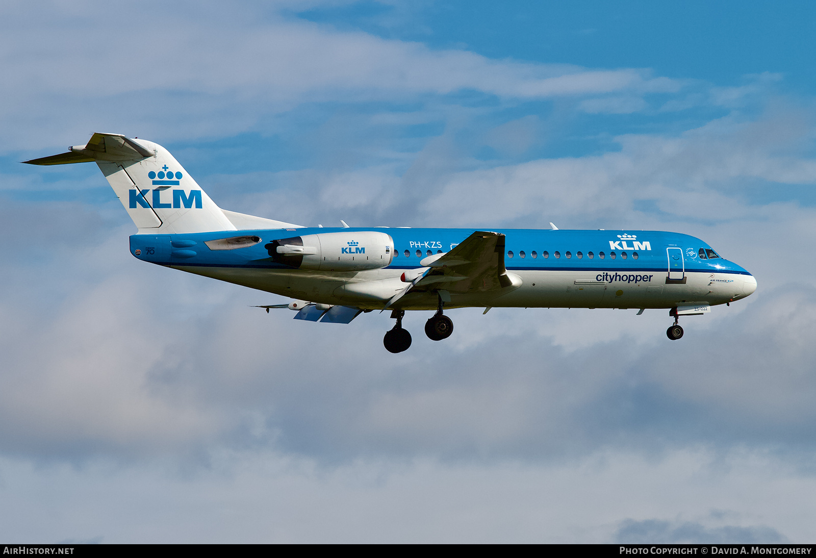 Aircraft Photo of PH-KZS | Fokker 70 (F28-0070) | KLM Cityhopper | AirHistory.net #669492