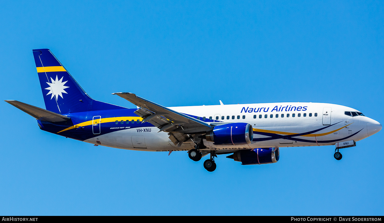 Aircraft Photo of VH-XNU | Boeing 737-319 | Nauru Airlines | AirHistory.net #669647