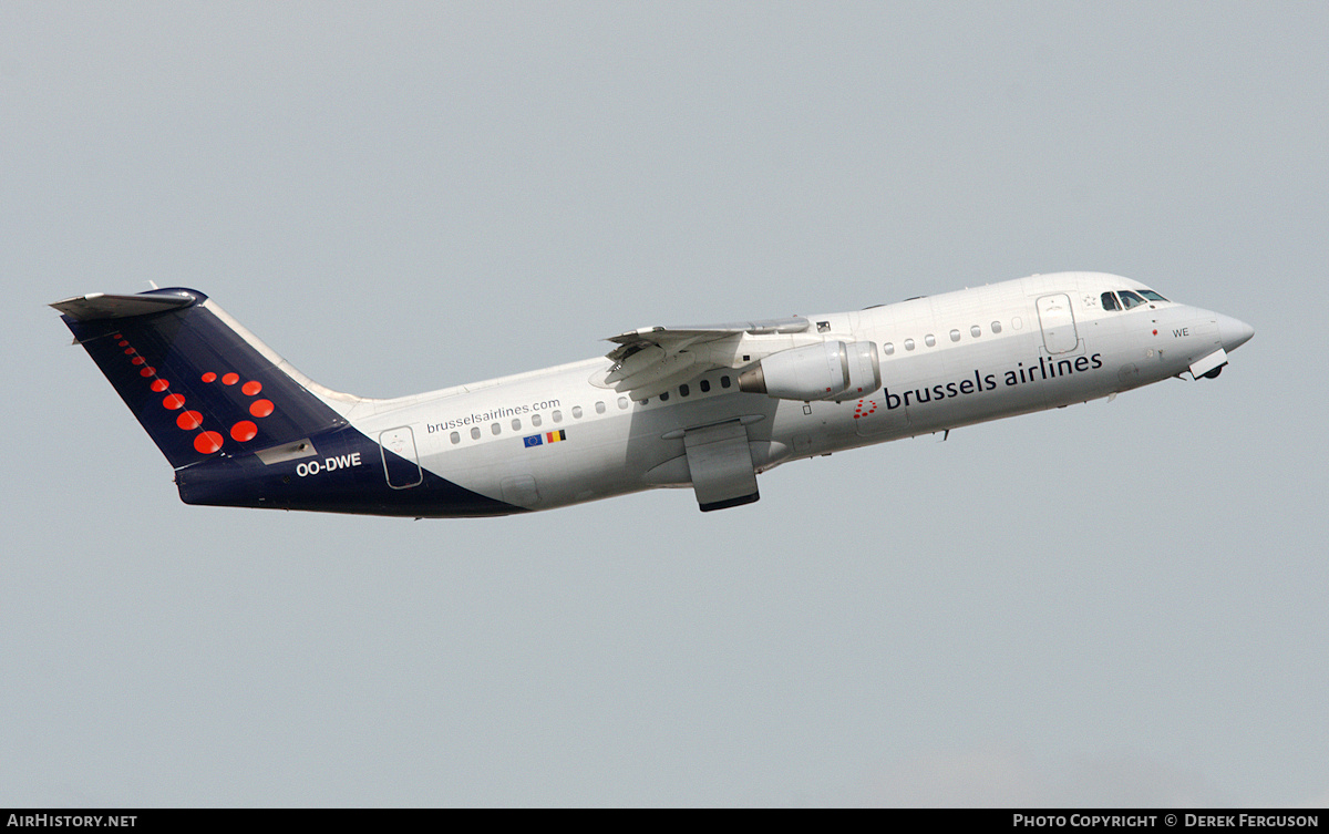 Aircraft Photo of OO-DWE | British Aerospace Avro 146-RJ100 | Brussels Airlines | AirHistory.net #669864