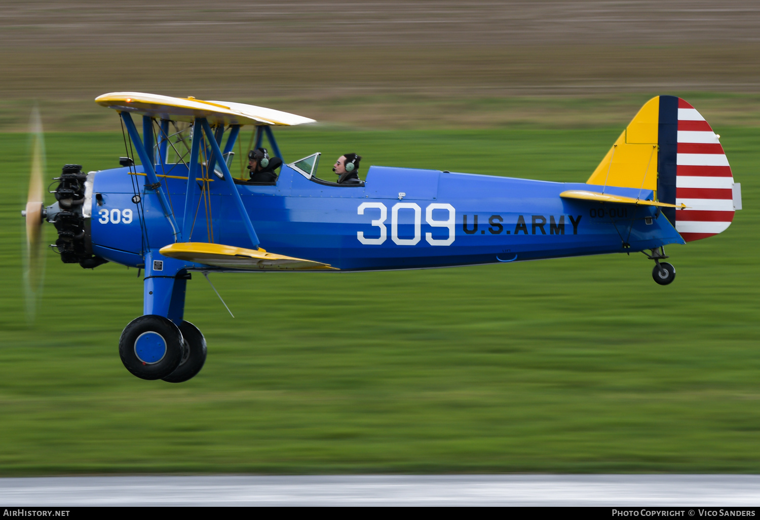 Aircraft Photo of OO-OUI / 309 | Boeing PT-17 Kaydet (A75N1) | USA - Army | AirHistory.net #669933