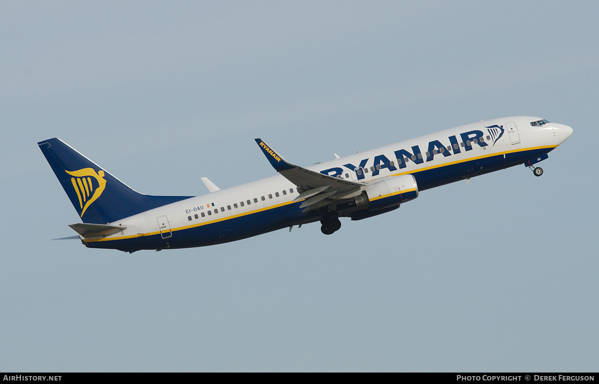 Aircraft Photo of EI-DAO | Boeing 737-8AS | Ryanair | AirHistory.net #669947