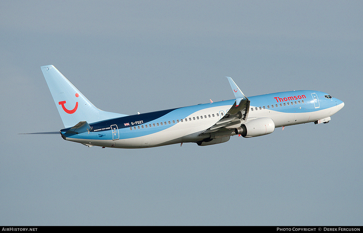 Aircraft Photo of G-FDZT | Boeing 737-8K5 | Thomson Airways | AirHistory.net #669956