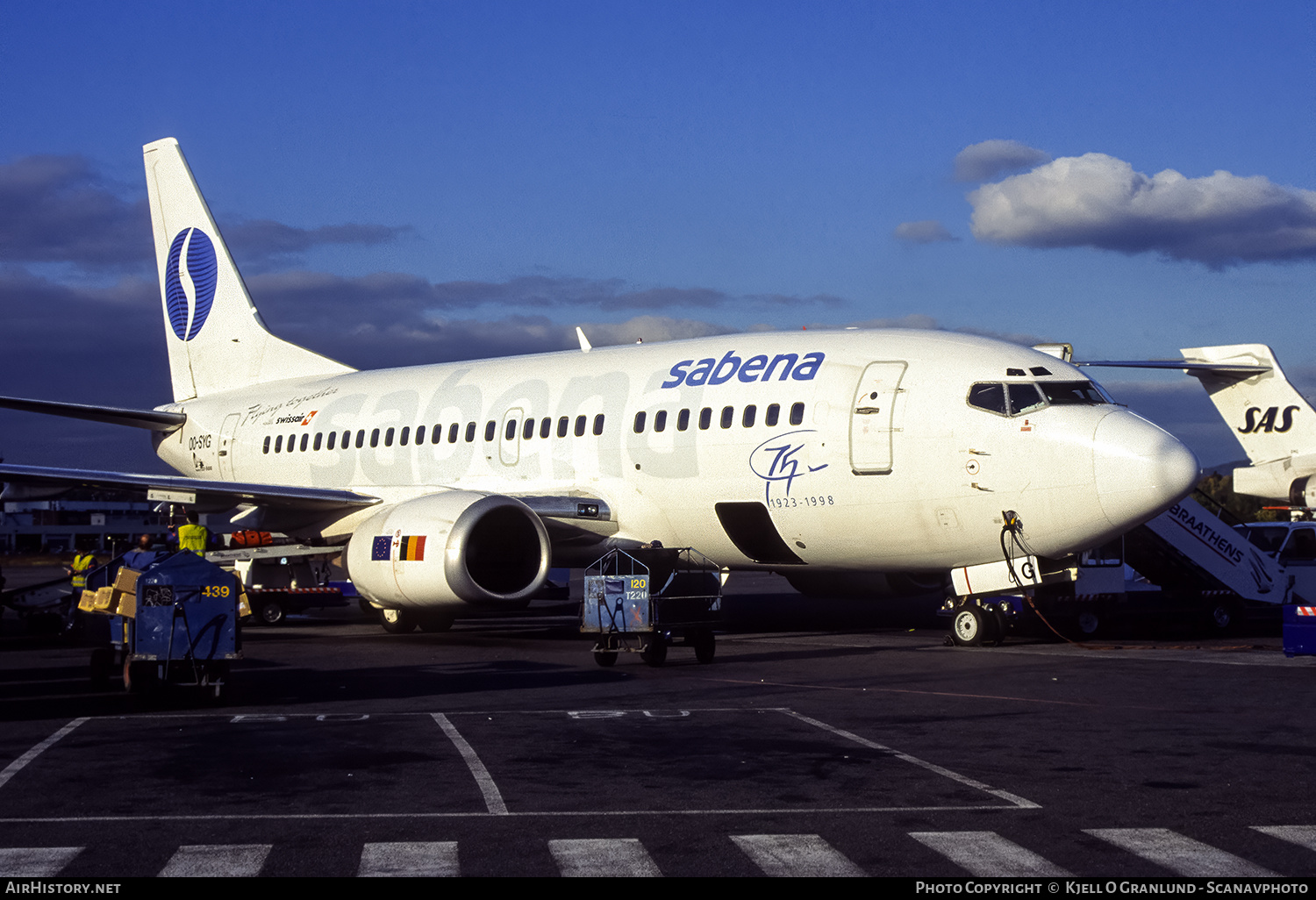 Aircraft Photo of OO-SYG | Boeing 737-529 | Sabena | AirHistory.net #669958