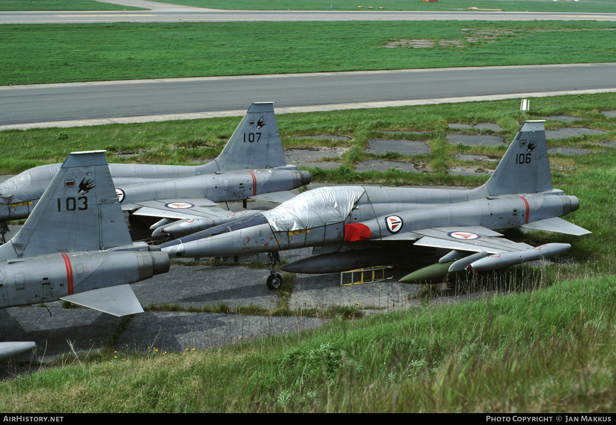 Aircraft Photo of 106 | Northrop RF-5A Freedom Fighter | Norway - Air Force | AirHistory.net #670023