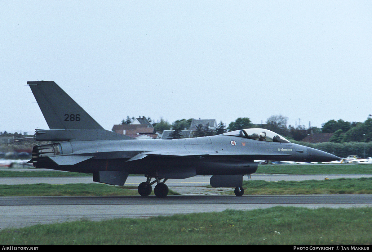 Aircraft Photo of 286 | General Dynamics F-16AM Fighting Falcon | Norway - Air Force | AirHistory.net #670105