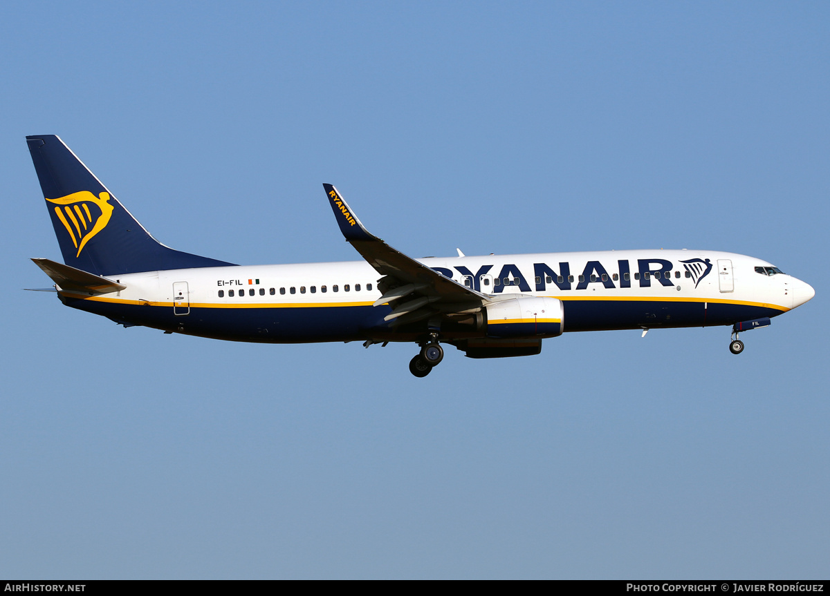 Aircraft Photo of EI-FIL | Boeing 737-8AS | Ryanair | AirHistory.net #670129