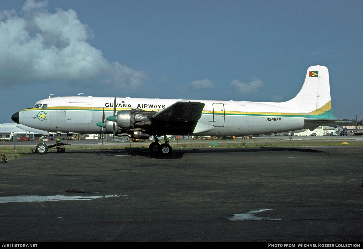 Aircraft Photo of N3486F | Douglas C-118A Liftmaster (DC-6A) | Guyana Airways | AirHistory.net #670178