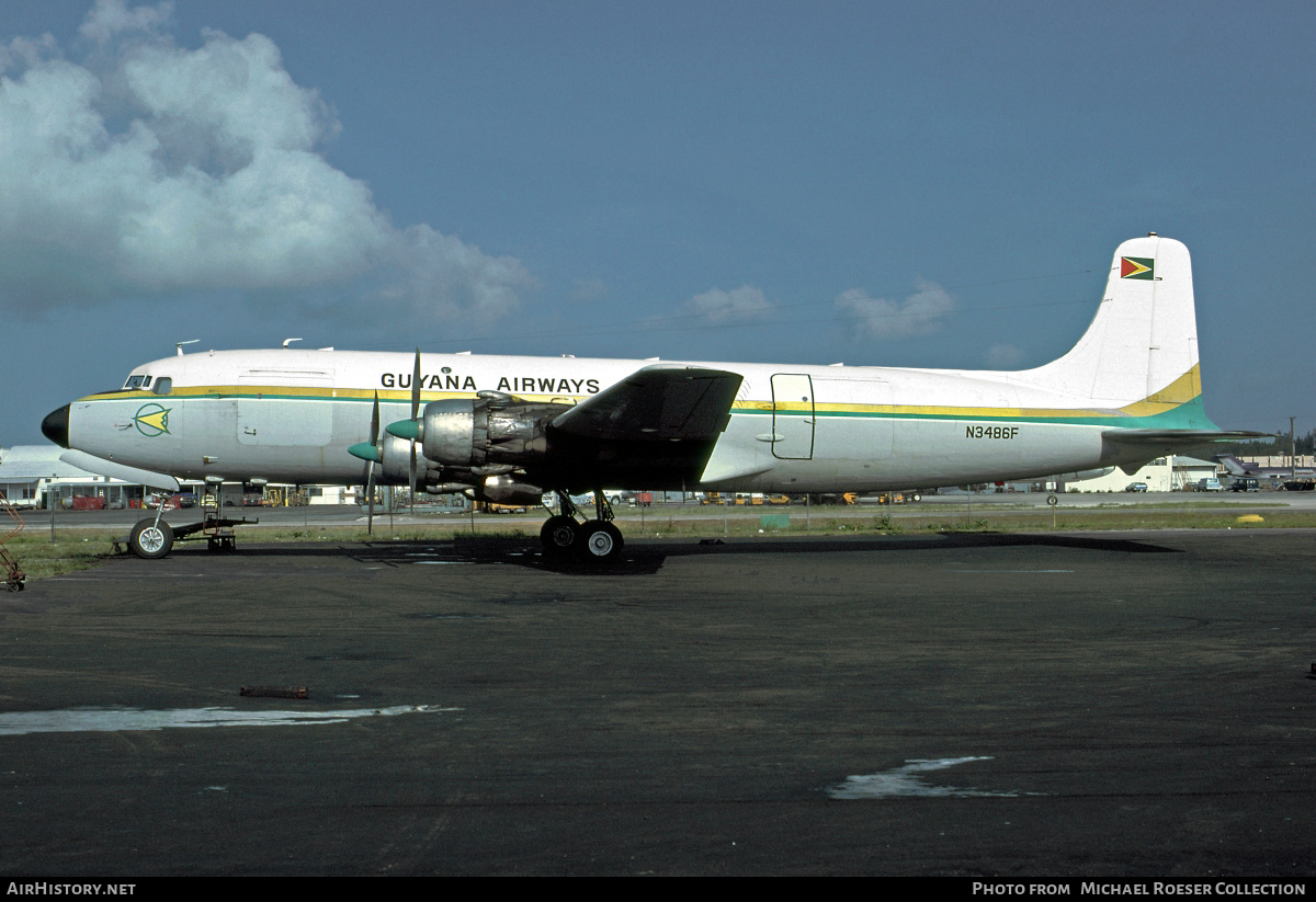 Aircraft Photo of N3486F | Douglas C-118A Liftmaster | Guyana Airways | AirHistory.net #670178