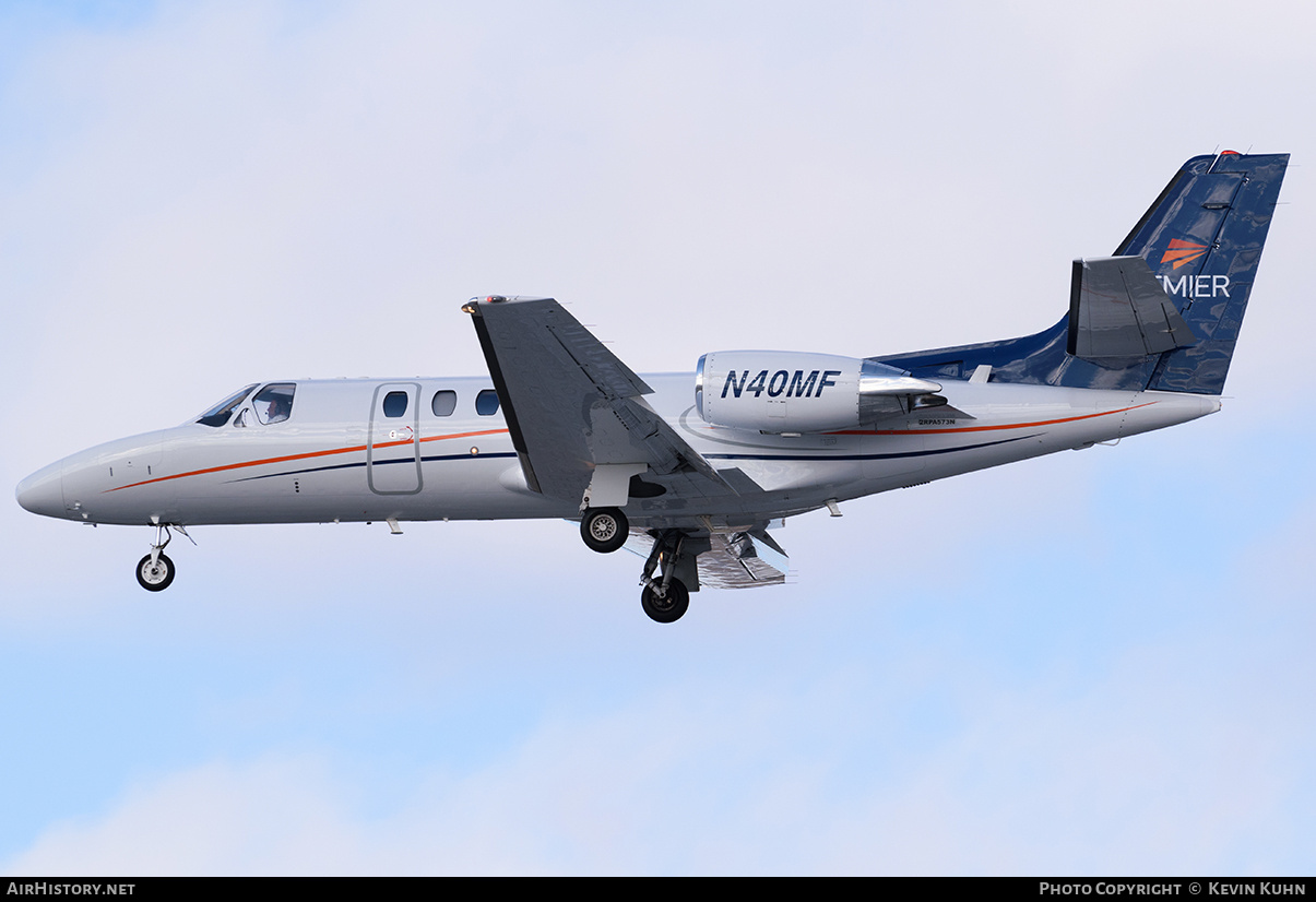Aircraft Photo of N40MF | Cessna 550 Citation Bravo | Premier Private Jets | AirHistory.net #670189
