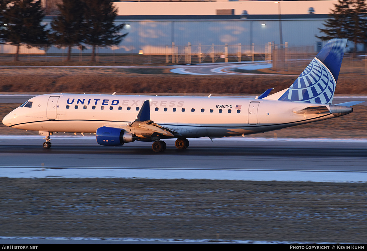 Aircraft Photo of N762YX | Embraer 175LR (ERJ-170-200LR) | United Express | AirHistory.net #670204